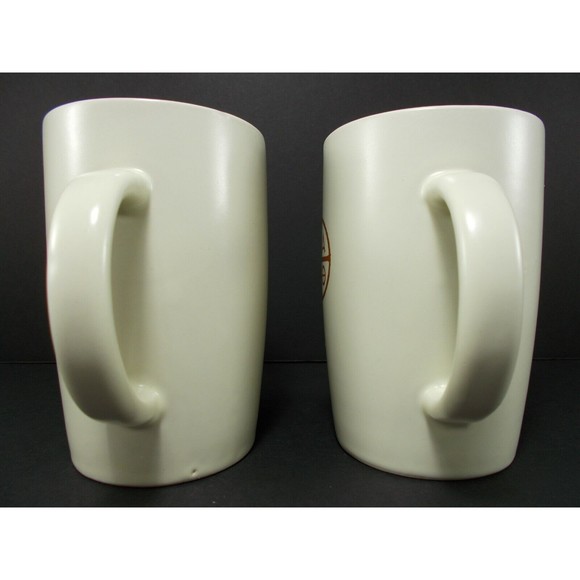 Starbucks TAZO Logo 2012 Cream Coffee Mugs 11.8 oz (set of 2) (CP705) - Picture 8 of 9